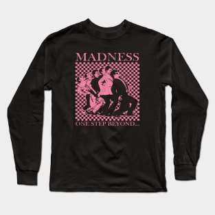 Madness - Retro Checkerboard Pink Long Sleeve T-Shirt